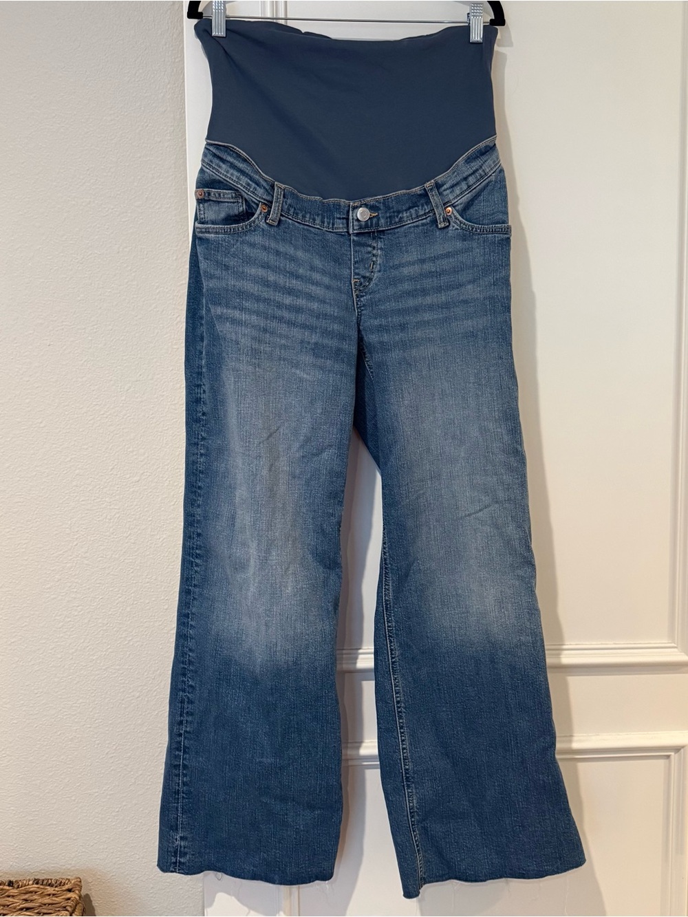 H&M Maternity Jeans, Wide leg with natural hem